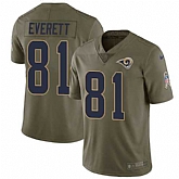 Nike Rams 81 Gerald Everett Olive Salute To Service Limited Jersey Dzhi,baseball caps,new era cap wholesale,wholesale hats